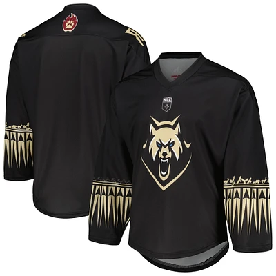 Men's Black Albany FireWolves Sublimated Replica Jersey