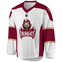 Men's White Albany FireWolves Sublimated Replica Jersey