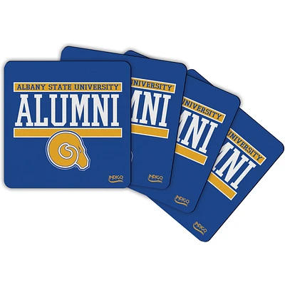 Albany State Golden Rams Alumni 4-Pack Neoprene Coaster Set