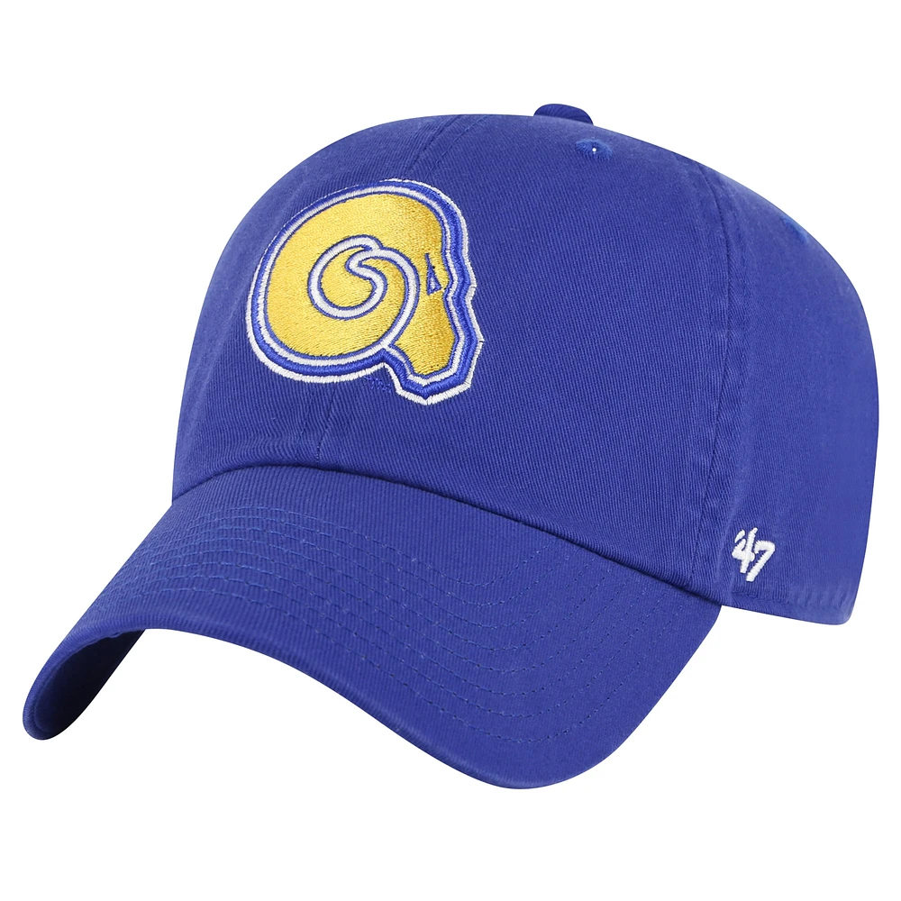 Men's '47 Blue Albany State Golden Rams Side & Back Clean Up Adjustable Hat