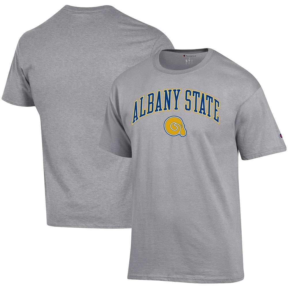 Men's Champion Gray Albany State Golden Rams Arch Over Logo T-Shirt