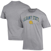 Men's Champion Gray Albany State Golden Rams Arch Over Logo T-Shirt