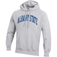 Men's Champion Gray Albany State Golden Rams Tall Arch Pullover Hoodie