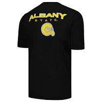 Men's FISLL Black Albany State Golden Rams Applique T-Shirt