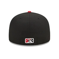 Casquette ajustée New Era Albuquerque Isotopes Marvel x Minor League 59FIFTY pour homme, noir/rouge