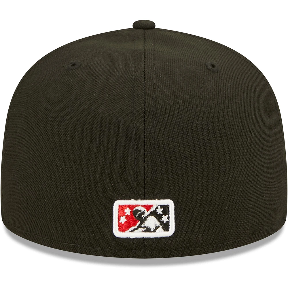 Men's New Era Black Albuquerque Isotopes Authentic Collection 59FIFTY Fitted Hat