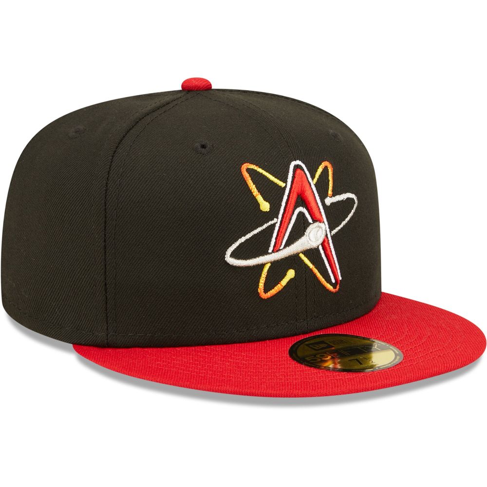 Men's New Era Black Albuquerque Isotopes Home Logo Authentic Collection 59FIFTY Fitted Hat