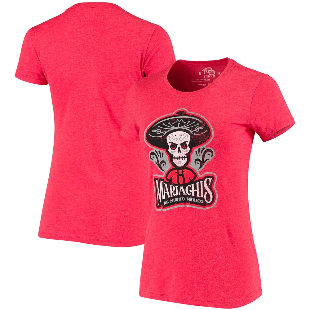 Women's Red Mariachis de Nuevo México Copa la Diversion Script Tri-Blend Scoop Neck T-Shirt