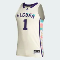 Men's adidas #1 Khaki Alcorn State Braves Honoring Black Excellence Basketball Jersey