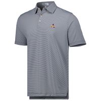 Men's Peter Millar Gray Alcorn State Braves Jubilee Striped Performance Jersey Polo