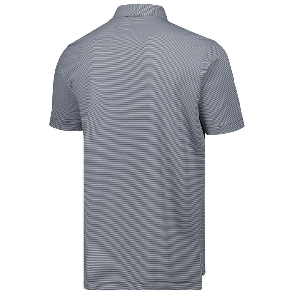 Men's Peter Millar Gray Alcorn State Braves Jubilee Striped Performance Jersey Polo