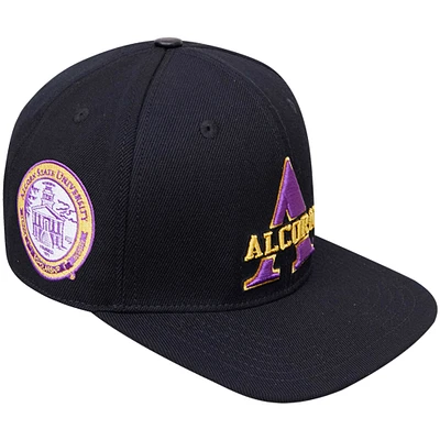 Men's Pro Standard Black Alcorn State Braves A Logo Snapback Hat