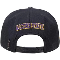 Casquette Snapback Pro Standard noire pour homme avec logo Arch Over des Alcorn State Braves