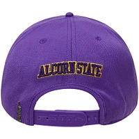 Casquette Snapback Pro Standard violette pour homme avec logo Arch Over des Alcorn State Braves