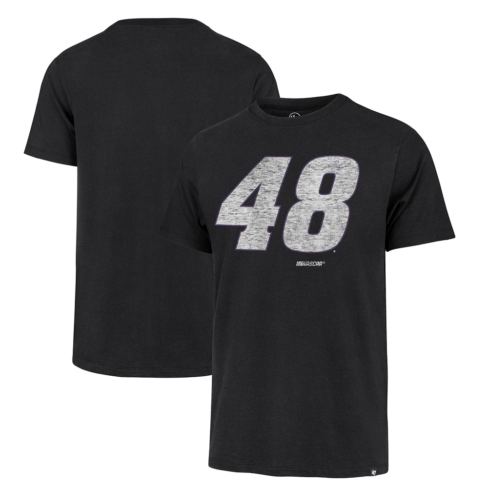 T-shirt noir pour hommes '47 Alex Bowman, numéro de pilote Franklin