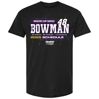 Men's Hendrick Motorsports Team Collection Black Alex Bowman 2025 NASCAR Cup Series Schedule T-Shirt