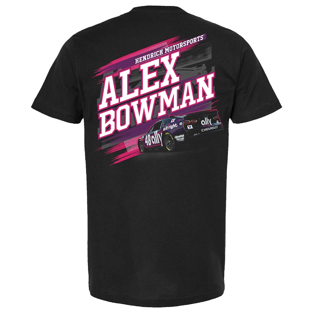 Men's Hendrick Motorsports Team Collection Black Alex Bowman Ally Car T-Shirt