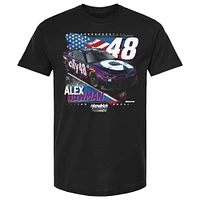 Men's Hendrick Motorsports Team Collection Black Alex Bowman Ally Patriotic Car T-Shirt