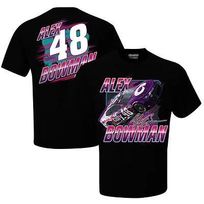 T-shirt noir Alex Bowman Blister Hendrick Motorsports Team Collection pour homme