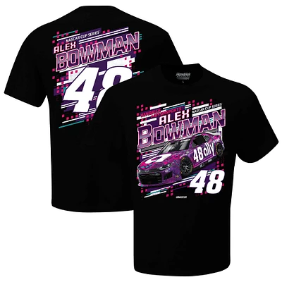 T-shirt noir Alex Bowman Draft de la collection Hendrick Motorsports Team pour hommes