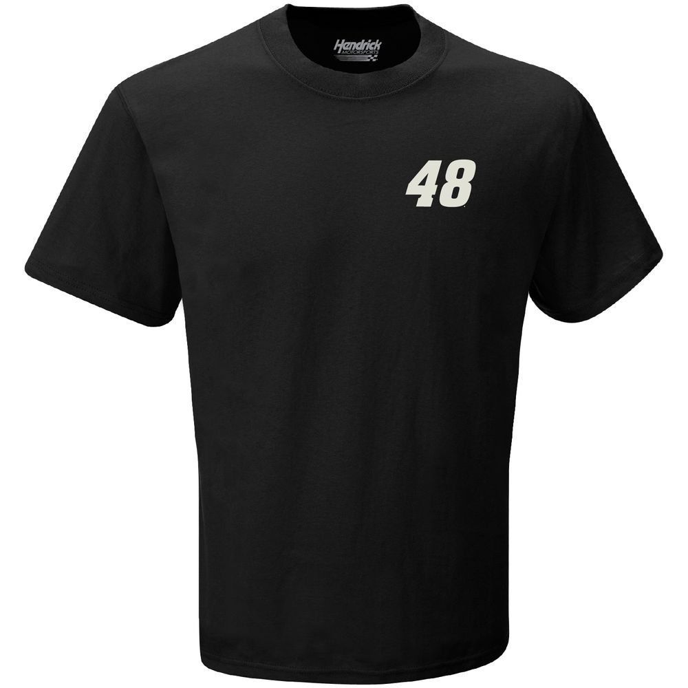 Men's Hendrick Motorsports Team Collection Black Alex Bowman Tonal Flag T-Shirt