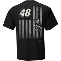 Men's Hendrick Motorsports Team Collection Black Alex Bowman Tonal Flag T-Shirt
