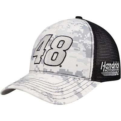 Casquette réglable Alex Bowman à camouflage numérique de la collection Hendrick Motorsports Team pour hommes