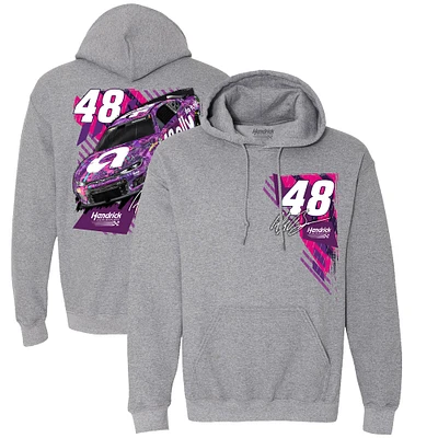 Men's Hendrick Motorsports Team Collection  Heather Charcoal Alex Bowman Ally Pullover Hoodie