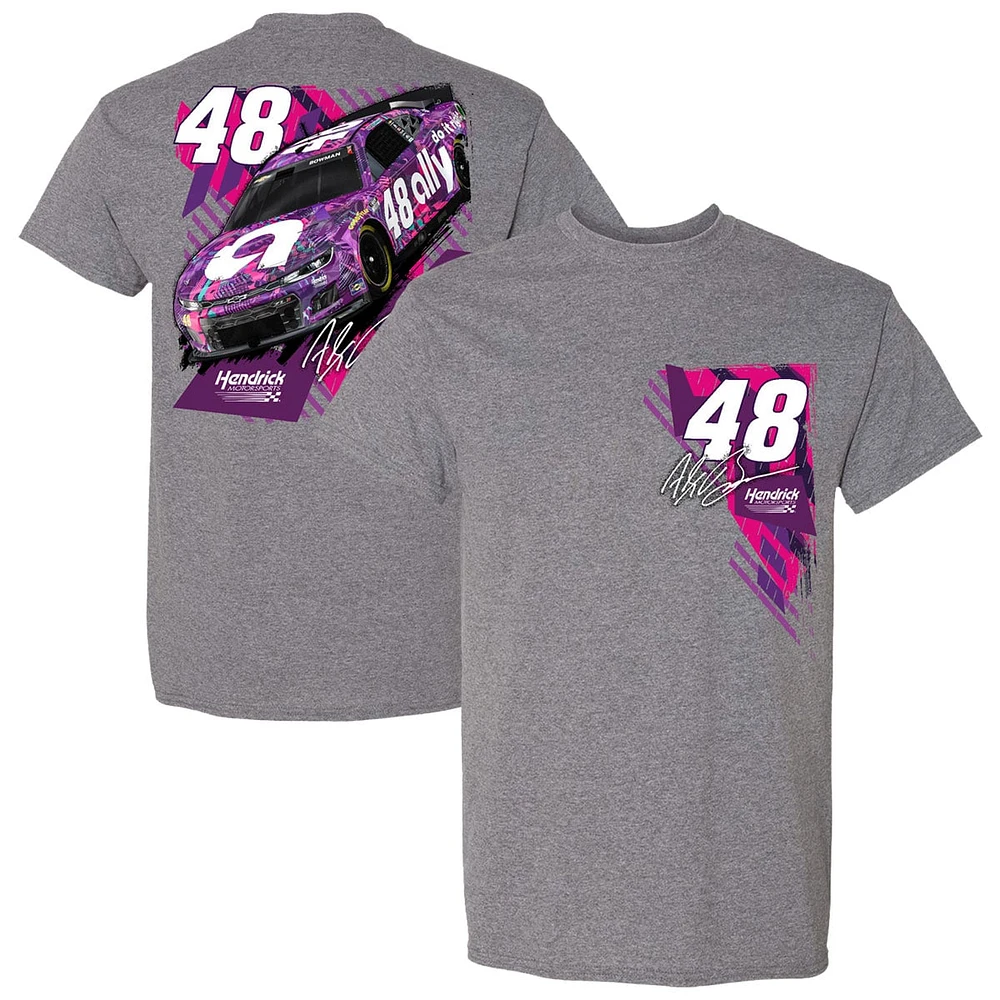 Men's Hendrick Motorsports Team Collection  Heather Charcoal Alex Bowman Ally T-Shirt