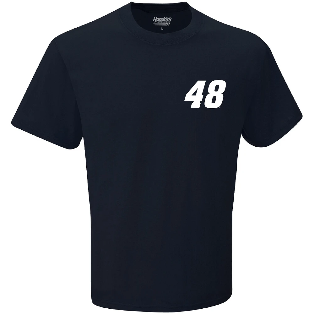 T-shirt à drapeau ton sur exclusif Hendrick Motorsports Team Collection bleu marine Alex Bowman pour homme