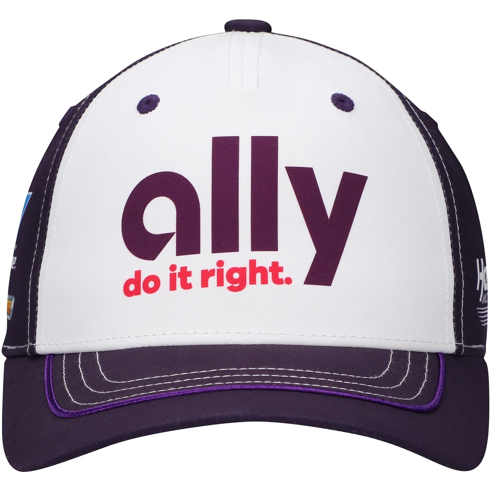 Men's Hendrick Motorsports Team Collection White/Purple Alex Bowman Ally Uniform Adjustable Hat