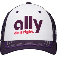 Men's Hendrick Motorsports Team Collection White/Purple Alex Bowman Ally Uniform Adjustable Hat