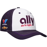 Men's Hendrick Motorsports Team Collection White/Purple Alex Bowman Ally Uniform Adjustable Hat