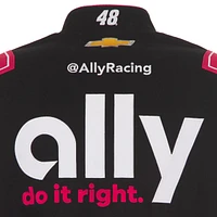 Veste d'uniforme en sergé à boutons-pression Alex Bowman Ally noire JH Design pour homme