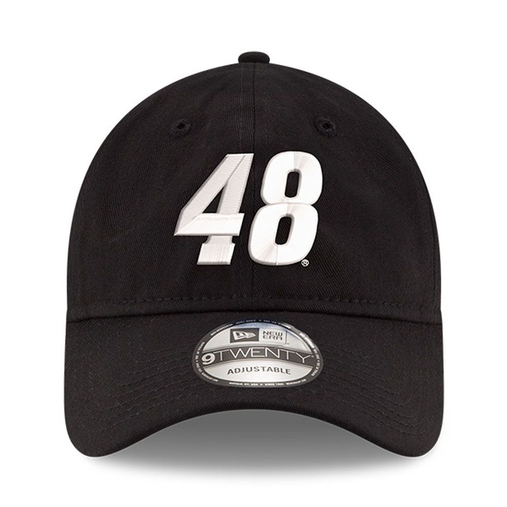 Men's New Era Black Alex Bowman Enzyme Washed 9TWENTY Adjustable Hat