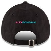 Men's New Era Black Alex Bowman Enzyme Washed 9TWENTY Adjustable Hat