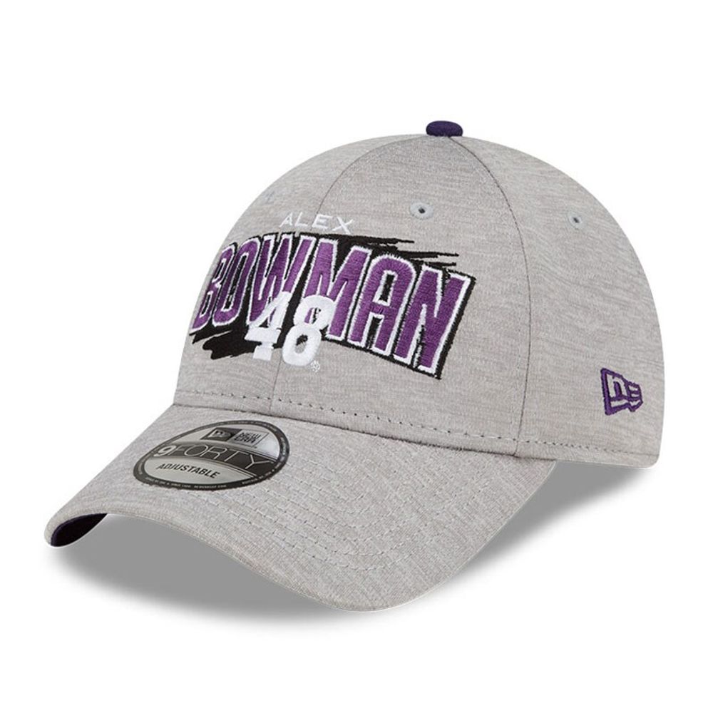 Men's New Era Gray Alex Bowman Name Splash 9FORTY Snapback Adjustable Hat