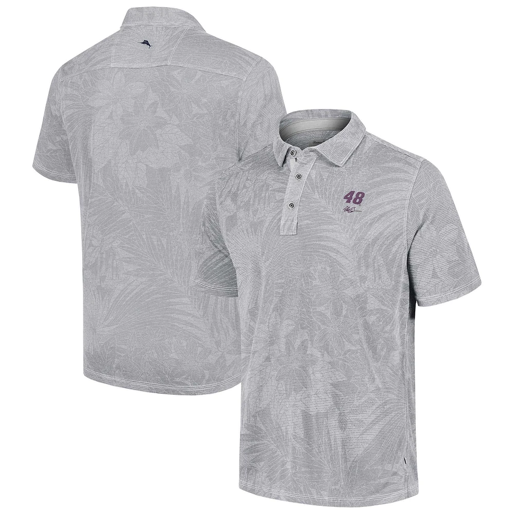 Men's Tommy Bahama Gray Alex Bowman Santiago Paradise Polo