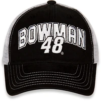 Women's Hendrick Motorsports Team Collection Black/White Alex Bowman Name & Number Adjustable Hat