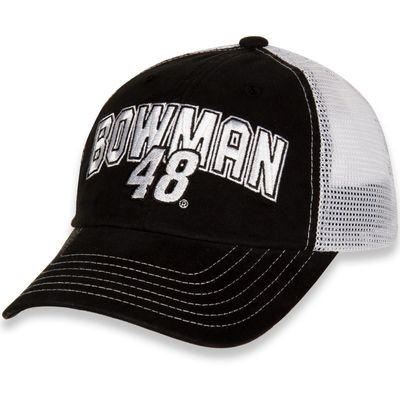 Women's Hendrick Motorsports Team Collection Black/White Alex Bowman Name & Number Adjustable Hat