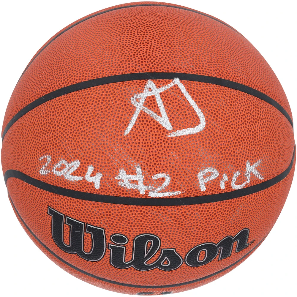 Alexandre Sarr Washington Wizards Autographed Wilson Authentic Series Indoor/Outdoor Basketball with "2024 #2 Pick" Inscription