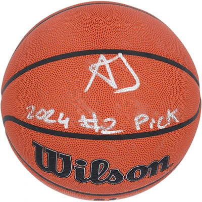 Alexandre Sarr Washington Wizards Autographed Wilson Authentic Series Indoor/Outdoor Basketball with "2024 #2 Pick" Inscription