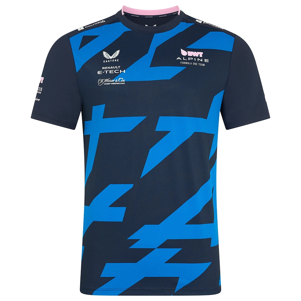 T-shirt pilote bleu marine Castore Pierre Gasly Team Wear Alpine 2025 pour homme