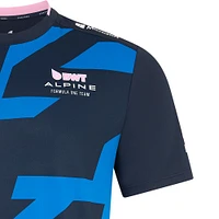 T-shirt pilote bleu marine Castore Pierre Gasly Team Wear Alpine 2025 pour homme