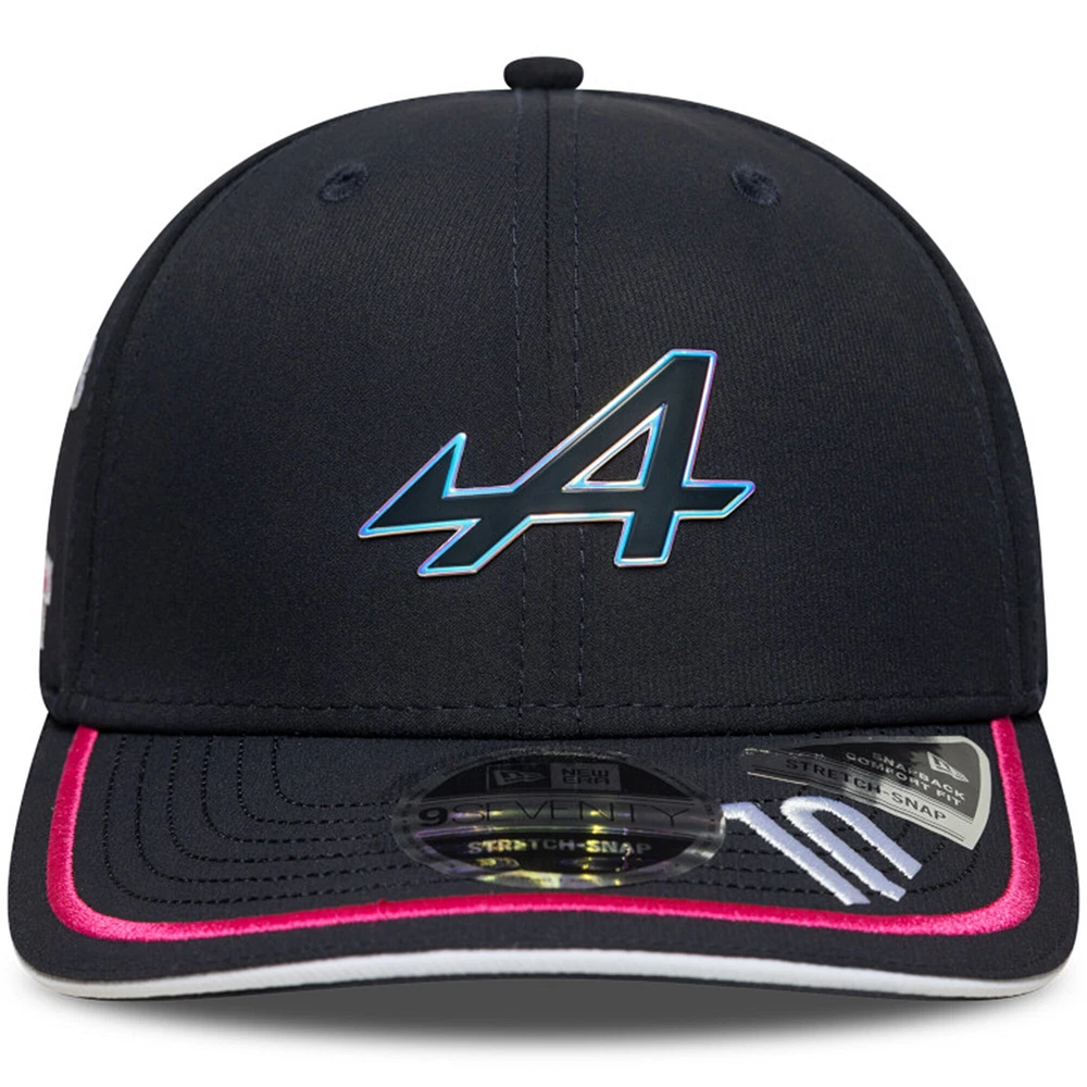 Casquette ajustable New Era Pierre Gasly bleu marine pour homme, modèle Alpine Replica Driver 9SEVENTY