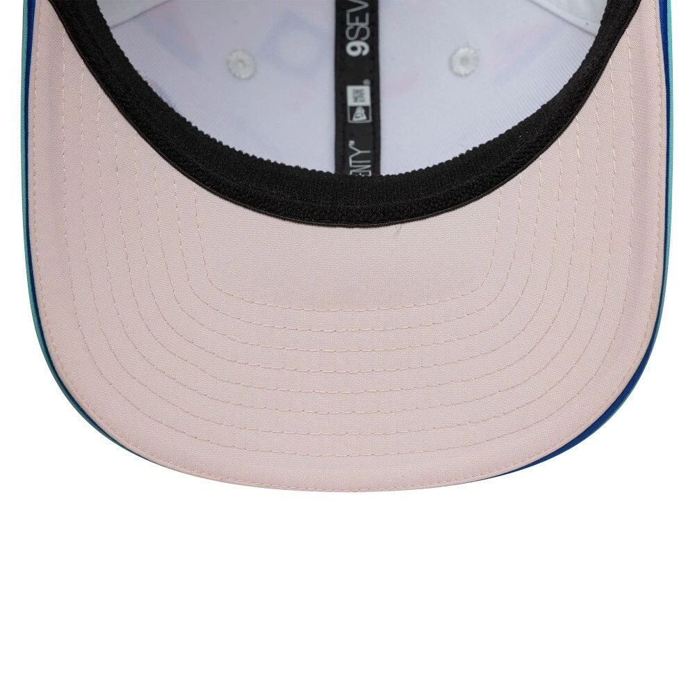 Casquette ajustable New Era Alpine 9SEVENTY pour homme, blanc/bleu aqua, Grand Prix de Miami 2025