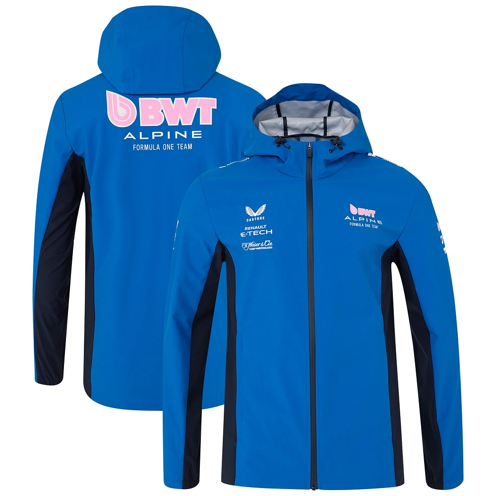 Veste unisexe Castore Blue Alpine 2025 Team Wear entièrement zippée et résistante à l'eau