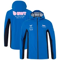 Veste unisexe Castore Blue Alpine 2025 Team Wear entièrement zippée et résistante à l'eau