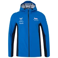 Veste unisexe Castore Blue Alpine 2025 Team Wear entièrement zippée et résistante à l'eau