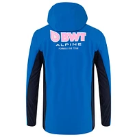 Veste unisexe Castore Blue Alpine 2025 Team Wear entièrement zippée et résistante à l'eau